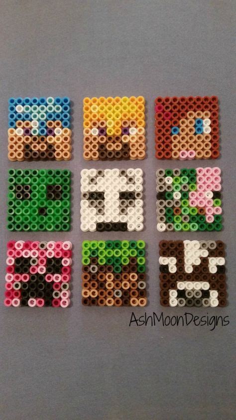 These Perler Bead Creations Are Inspired By The Awesome Minecraft Game I Have Many Characters