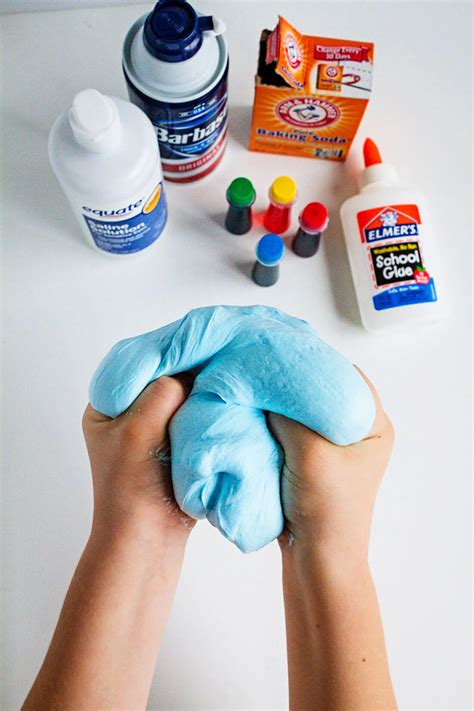 Slime Recipe With Glue And Contact Solution Shaving Cream