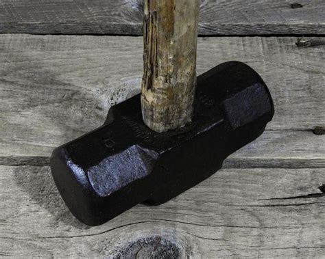 Vintage Sledge Hammer Warwood Tool 482 Carbon Steel Wooden Etsy