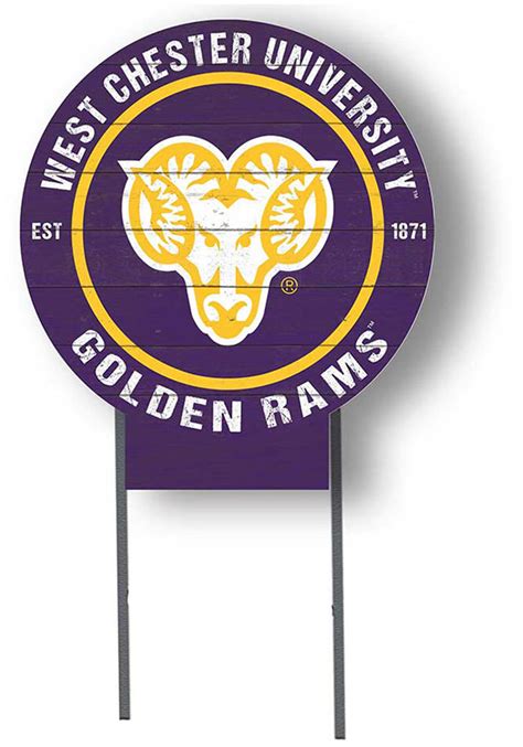 West Chester Golden Rams 20x20 Color Logo Circle Yard Sign