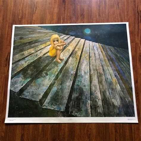 Walter Margaret Keane Alone Big Eyes 1960s Mid Century Lithograph