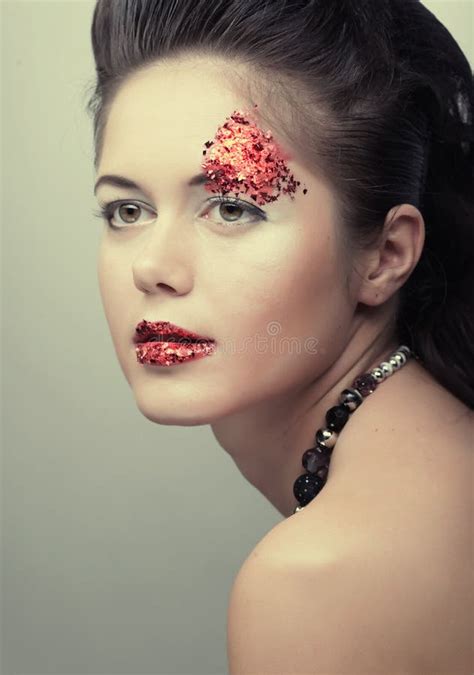 Fashion Multicolored Make Up Stock Image Image Of Model Lips