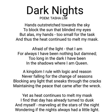 Poem 66 Dark Nights