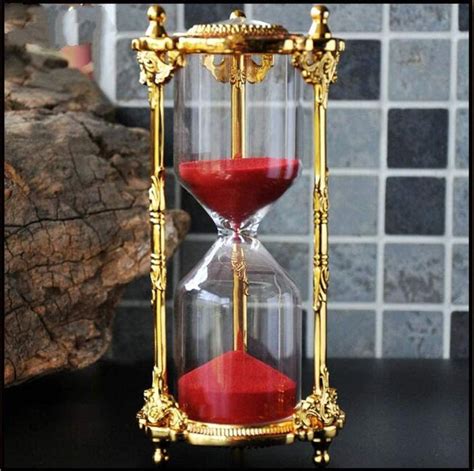 Antique Floral Decorative Hourglass Sand Timer15 Minute Antique
