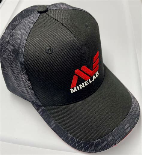 Genuine Minelab Premium Black And Gray Baseball Cap With Embroidered