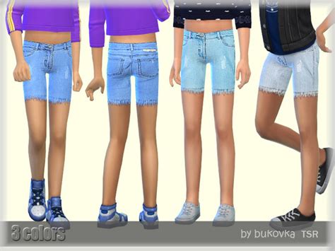 Denim Shorts For Kids By Bukovka At Tsr Sims 4 Updates
