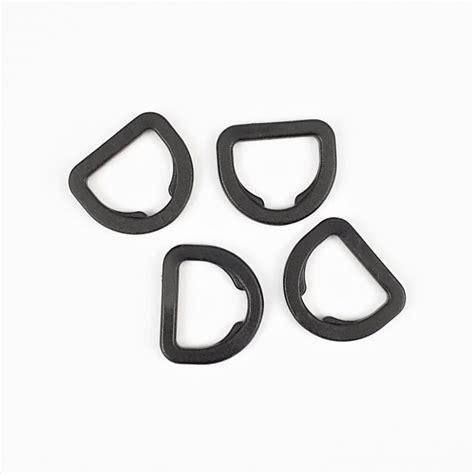 D Ring Plastic 19mm 34 Black 4 Pack Artisan Supplies