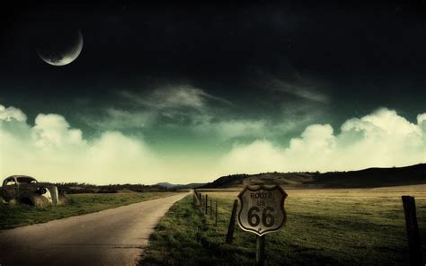 Route 66 Road Signage Road Hd Wallpaper Wallpaper Flare