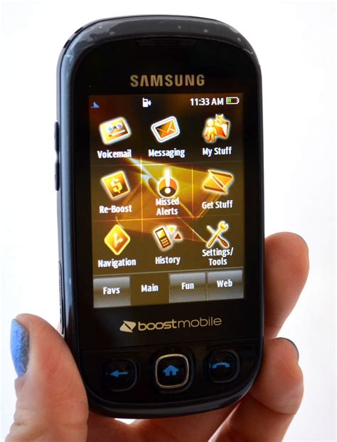 Samsung Seek Sph M350 Boost Mobile Cell Phone Blue Tooth Slider Qwerty
