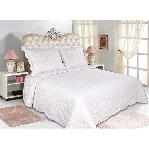 All For You 3pc Reversible Quilt Set Bedspread Or Coverlet 5 Different Sizes White Color