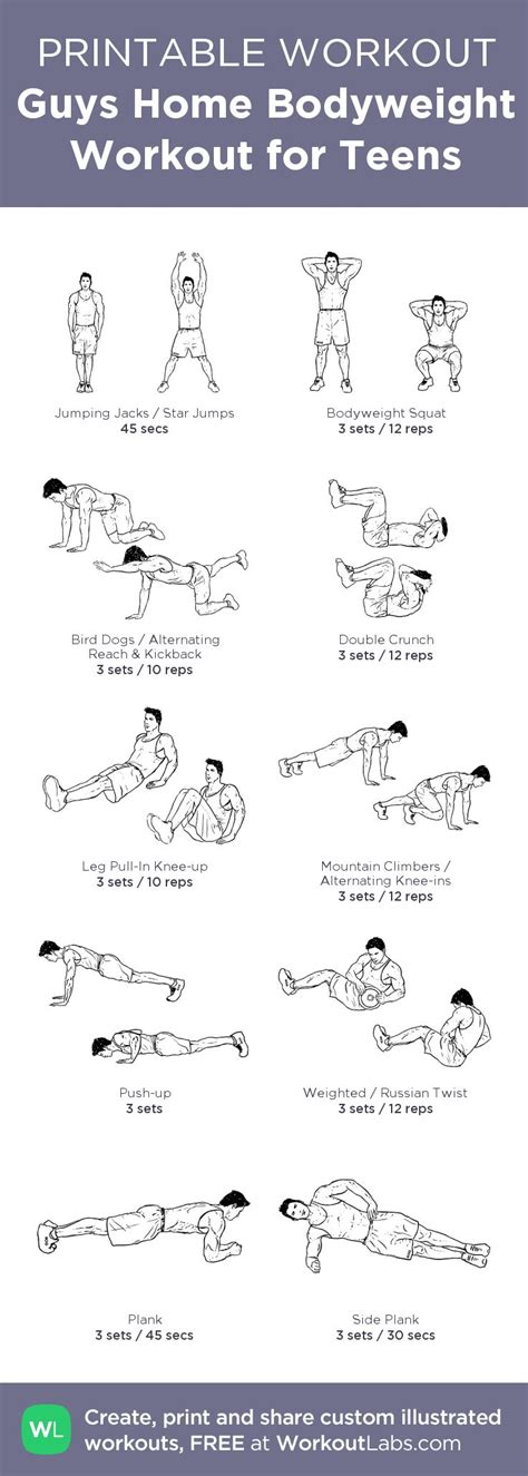 Workout For Teenager Boy At Home Workoutwalls