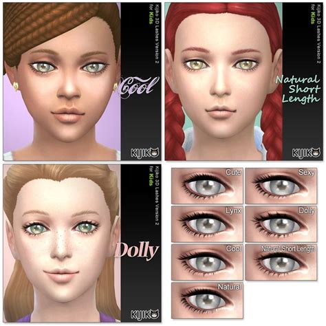 3d Lashes For Kids The S Sims 4 Children Sims 4 Sims 4 Cc Makeup