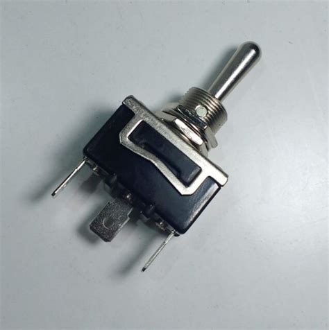 180587 On Off On Spring Loaded Metal Toggle Switch 3 Terminal 12 Volt