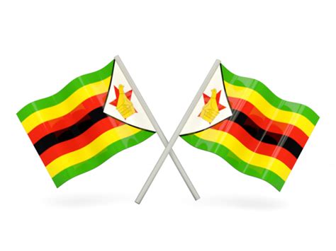 Two Wavy Flags Illustration Of Flag Of Zimbabwe