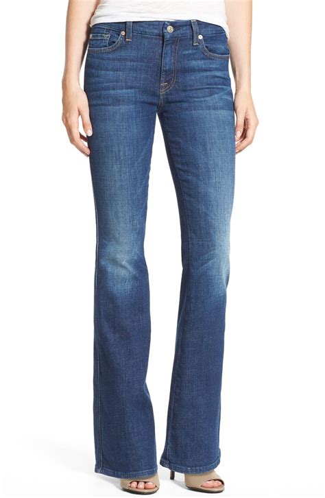 7 for all mankind® tailorless high rise flare jeans castle rhodes nordstrom