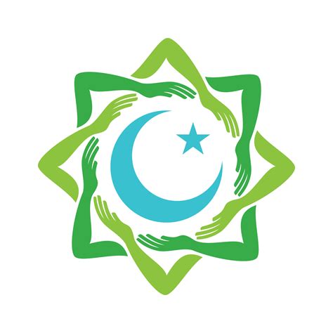 Logo Of Islamic Charity With Care Hands Form An Octagonal Star 11414707