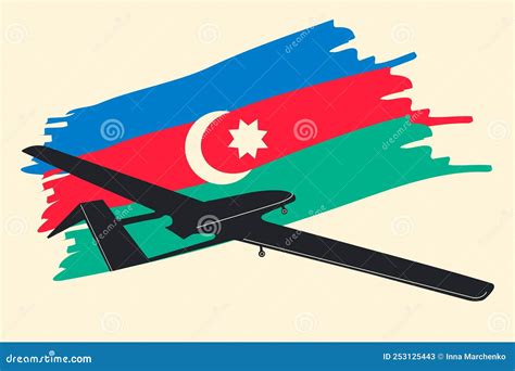 Unmanned Aerial Vehicle Bayraktar TB2 SIHA Silhouette Vector On A