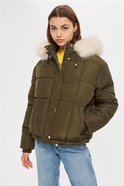 Faux Fur Lined Quilted Puffer Jacket Tryapp Quilted Puffer