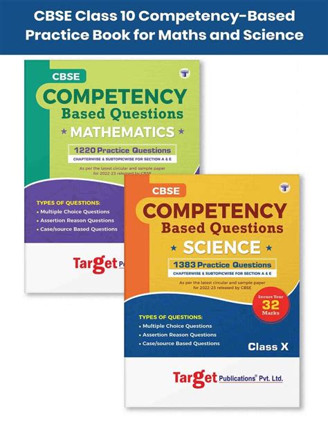 Buy Class Th Cbse Maths Science Subjects Competency Based Questions Books Target Publications