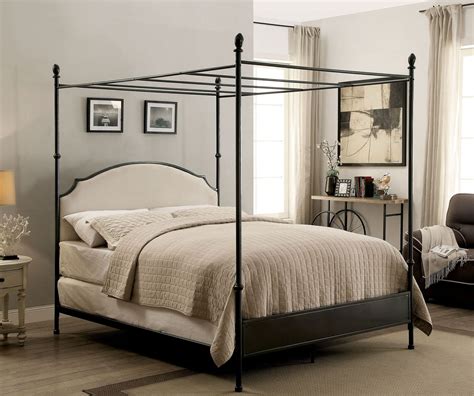 Lugano upholstered canopy bed by andrew home studio ™ 》 2021 ads offers, 2021 deals and sales check price for lugano upholstered canopy bed by andrew home studio get it to day. Sinead Gunmetal Cal.King Upholstered Poster Canopy Bed ...