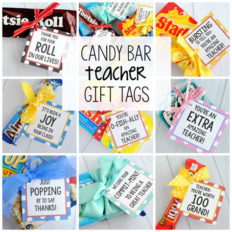 Teacher Appreciation Ts Candy Bar T Tags Fun Squared