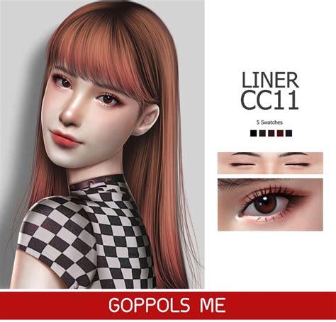 Gpme Liner Cc11 Sims The Sims 4 Skin Sims 4 Cc Eyes