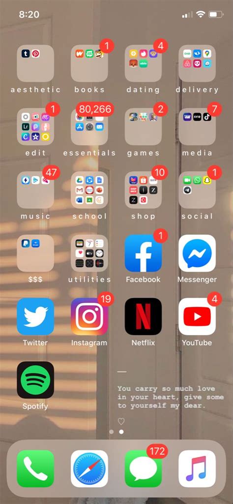 Aesthetic Homescreen Iphone Organization Organize Apps On Iphone