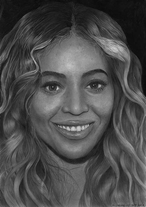 Beyonce Pencil Portrait Re Upload By Chong Yi On Deviantart