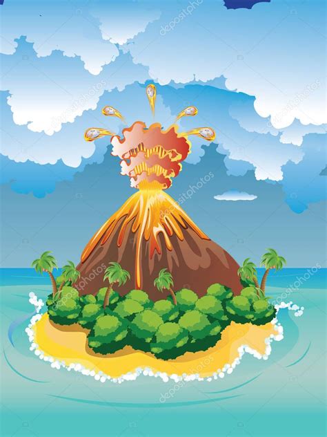 Erupción Del Volcán De Dibujos Animados 2023