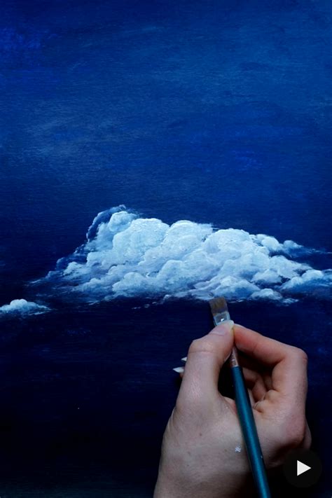 Acrylic Painting Tutorial For Beginners Easy Clouds Step By Step