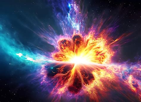 Premium Ai Image Colorful Energy Supernova Explosion In Space