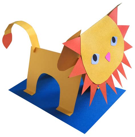 3d Paper Lion Art Projects For Kids