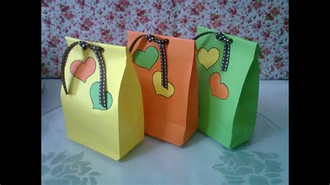 Diy 1 Cute Paper Bags For T ♥ Youtube