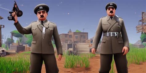 Adolph Hitler As A Fortnite Skin High Quality 8 K Stable Diffusion