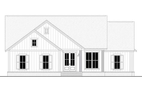 Modern Farmhouse Ranch Plan With Vertical Siding 3 Bed 142 1228