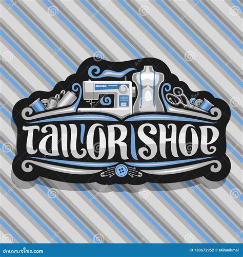 Vector Logo For Tailor Shop Stock Vector Illustration Of Design