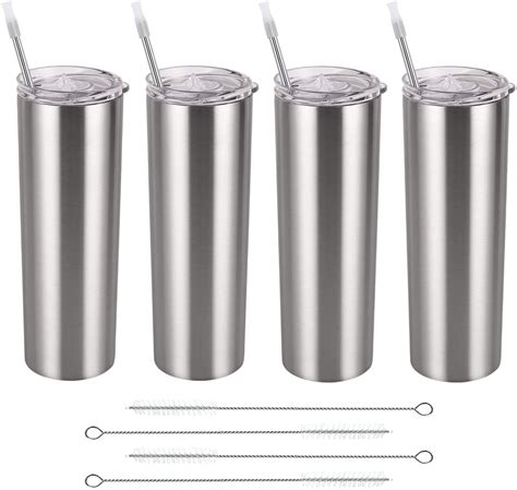 wholesale stainless steel skinny tumbler set insulated travel tumbler with closed lid straw