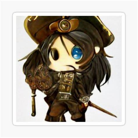 Mad Steampunk Pirate Chibi Sticker For Sale By Astralowelle Redbubble
