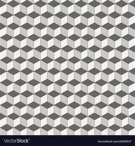 Abstract Isometric Cubes Seamless Pattern Vector Image
