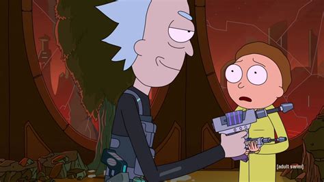 Rick And Morty S3 E1 Rick Hands Morty The Gun With The Note Already
