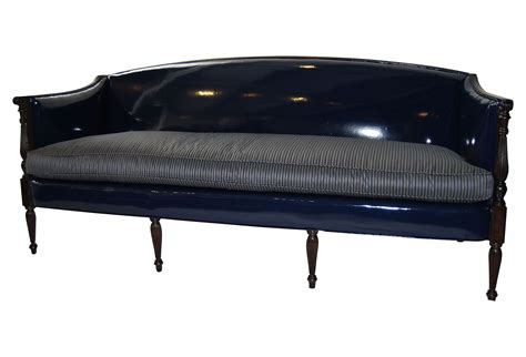 Find many great new & used options and get the best deals for 2 seater leather sofa in brown at the best online prices at ebay! Navy Patent Leather Sofa | Leather sofa, Leather ...