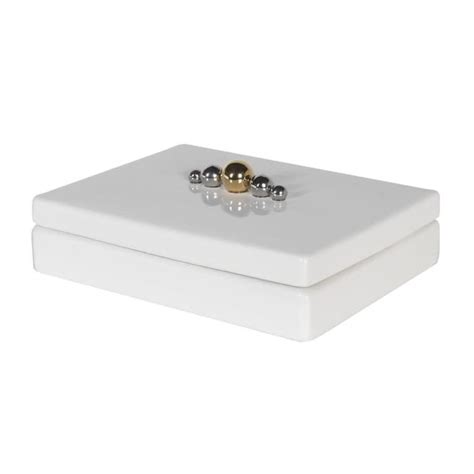 White Ceramic Jewellery Box Home Lifestyle From The Luxe Company UK