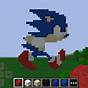 Sonic Minecraft Pixel Art