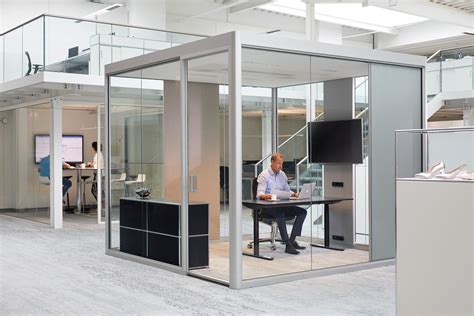 Acoustic Office Booth With Built In Lights Cube 40 By Bosse Design