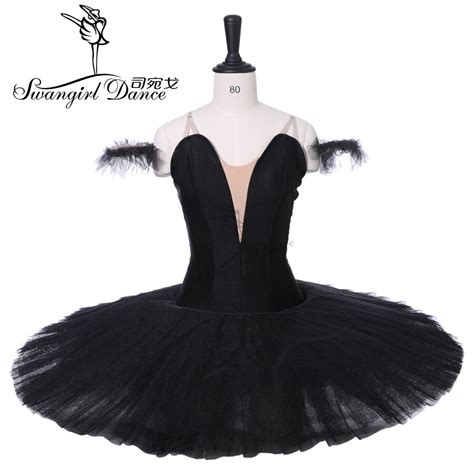 Girls Black Swan Lake Professional Stage Tutu Costumes Women Ballerina