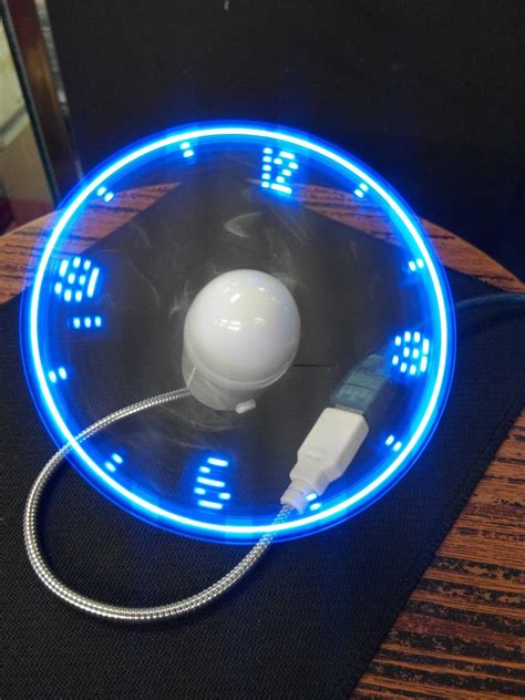 Mini Flexible LED Light USB Fan USB Gadget Time Clock Desktop Clock ...