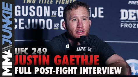 Ufc Justin Gaethje Full Post Fight Interview Youtube