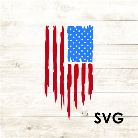 Distressed American Flag Svg Vertical Usa Flag Svg For Cricut