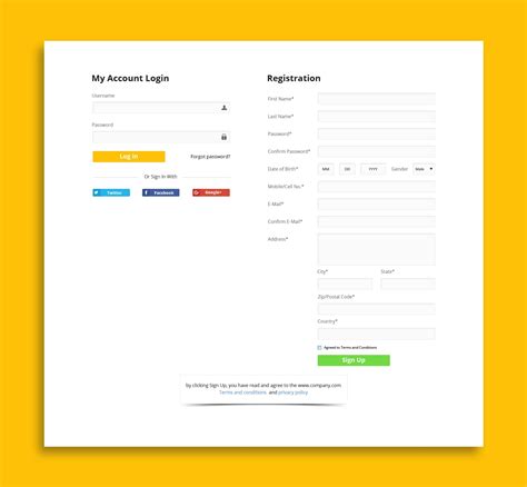 Registration Form Templates In Html And Css Free Download Best Home