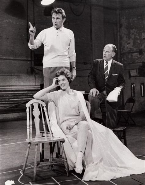 Richard Burton Julie Andrews And Moss Hart During Rehearsal For